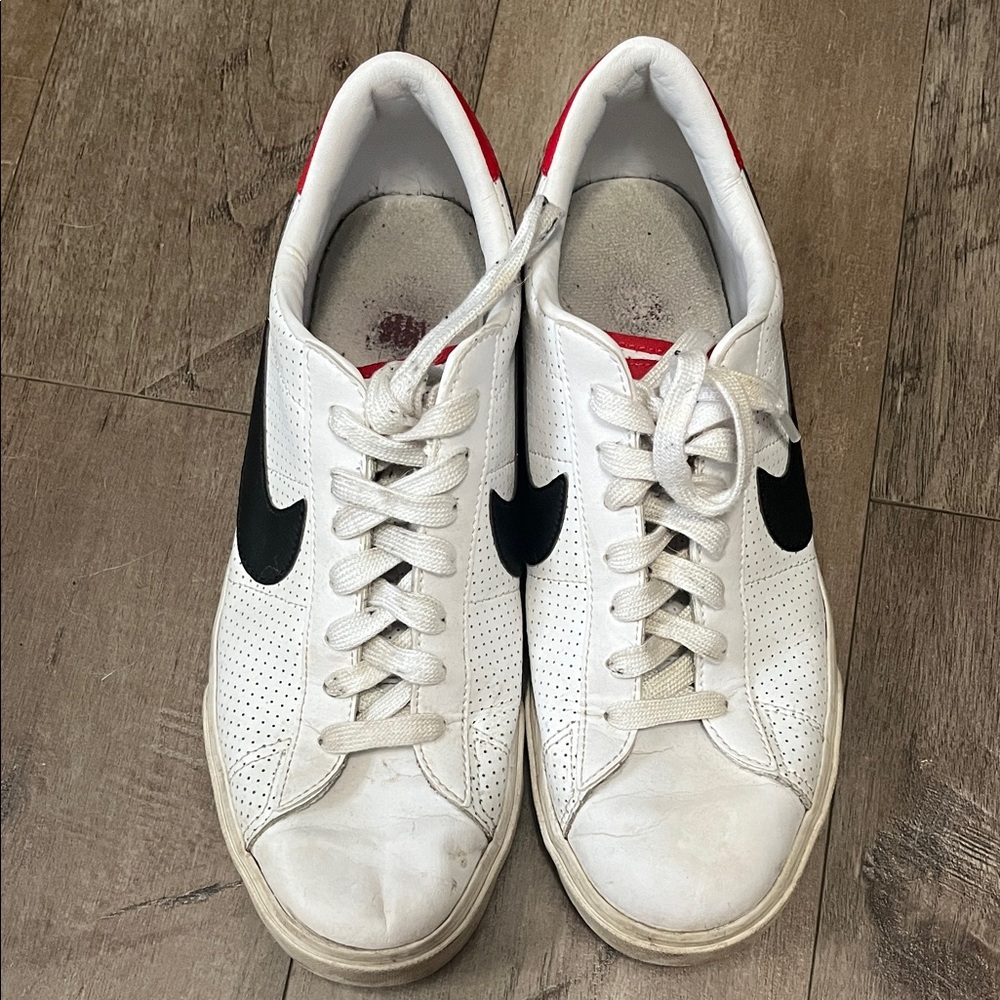 Nike White and Black Perforated Sneakers